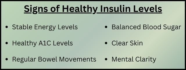 Stable Energy Levels Healthy A1C Levels Regular Bowel Movements